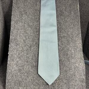 Brooks Brothers Woven Tie 3.5"X59.5" Blue Cross Stitch USA Made All Silk